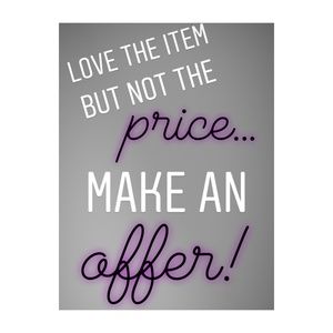 Will accept reasonable offers!